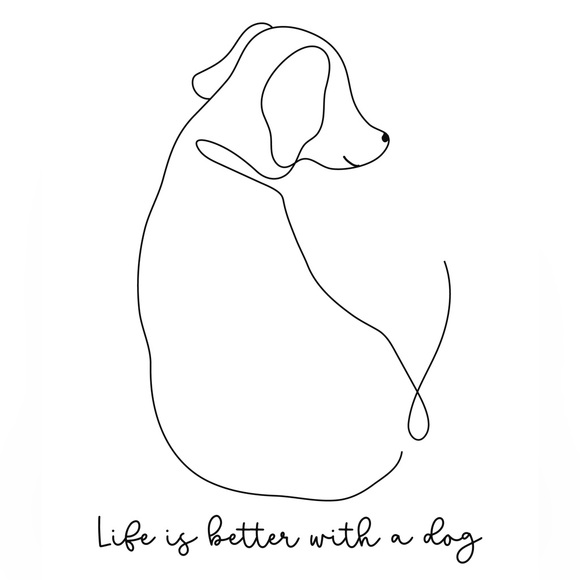 ✨NEW✨Original 8x10 Illustration Life is better with a Dog Art Print Un… - Picture 3 of 3